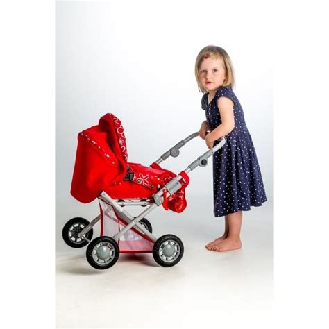 Detail kočíka pre bábiky s polohovateľnou strieškou