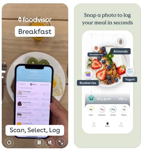 Rozhranie aplikácie Foodvisor