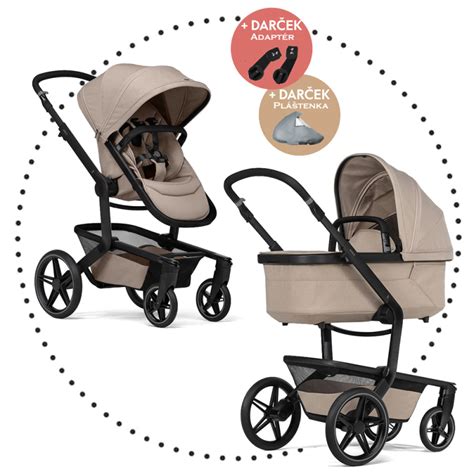 Detailný záber na prešívanie a rukoväť kočíka Joolz Day Quadro