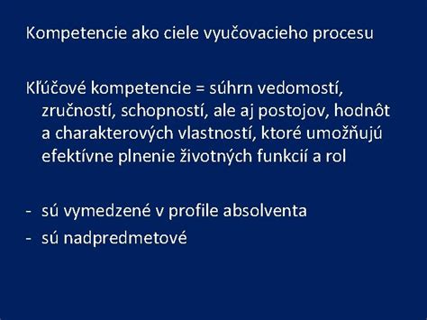 Ilustrácia znázorňujúca rôzne kľúčové kompetencie ako stavebné bloky vedomostí a zručností