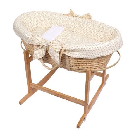 Prútený Mojžišov kôš na kolieskach s matracom