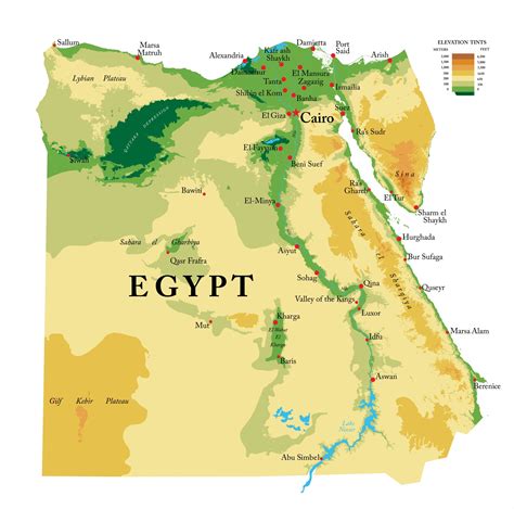 mapa Egypta