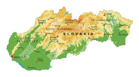 Mapa Slovenska s vyznačeným Prešovom a symbolom purpurového srdca