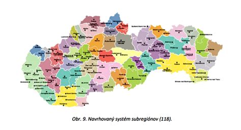 Mapa Slovenska s vyznačenými sídlami úradov verejného zdravotníctva