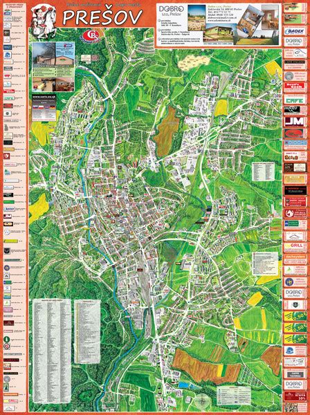 mapa Prešova s vyznačenou adresou