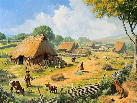 Neolithic farming scene