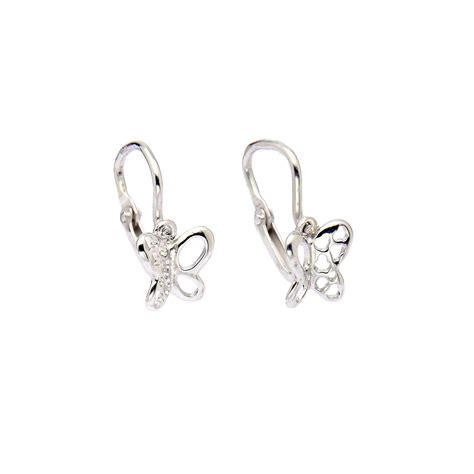 Detské zlaté náušnice v tvare motýlikov