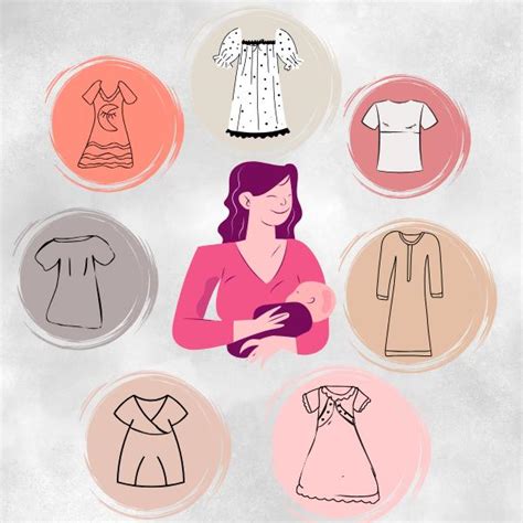 ukážka rôznych farieb a vzorov nočných košieľ na dojčenie