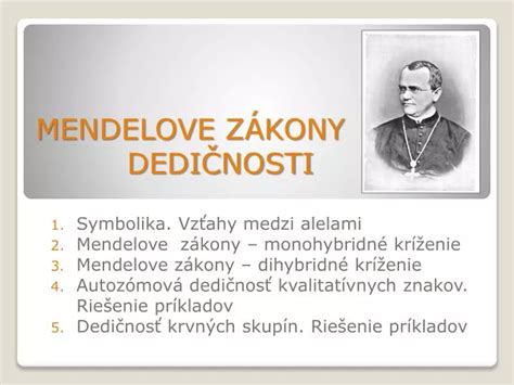 Infografika vysvetľujúca Mendelove zákony dedičnosti