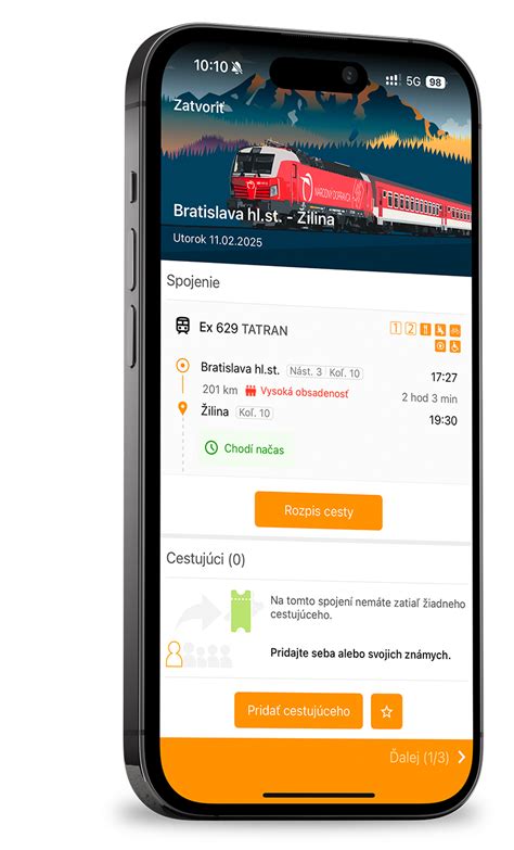 mobilná aplikácia IDeme vlakom