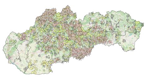 mapa: okolie škôlky s vyznačenými farmami