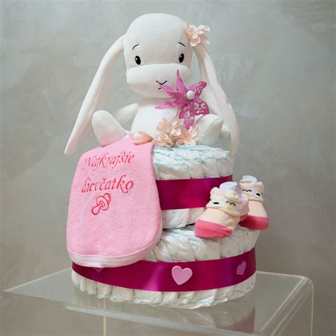luxusná plienková torta pre novorodenca