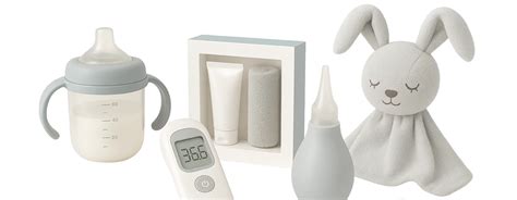 koláž rôznych produktov pre starostlivosť o deti