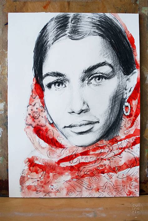 Portrét dievčaťa namaľovaný dieťaťom