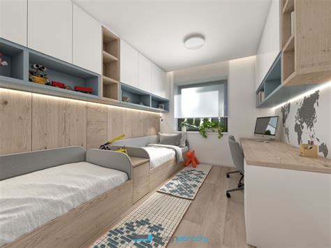 Detská izba s farebnou posteľou