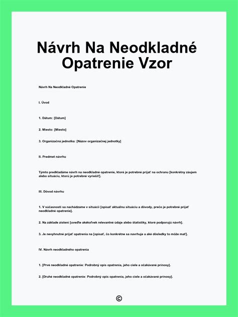 Diagram vysvetľujúci proces neodkladného opatrenia