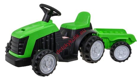 Detský elektrický traktor s vlečkou