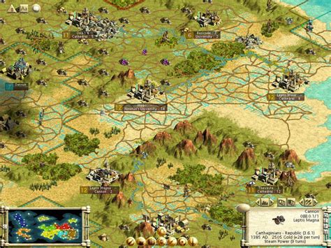 Mapa zo hry Sid Meier's Civilization