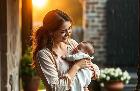 Matka sa rozpráva s bábätkom