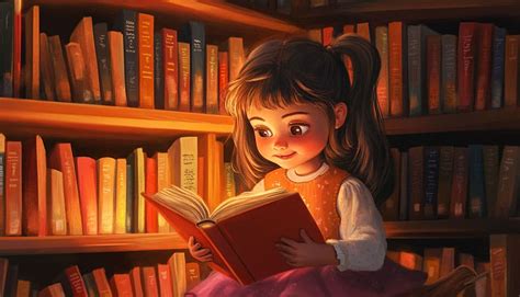 Ilustrácia dieťaťa čítajúceho knihu v priateľskom prostredí