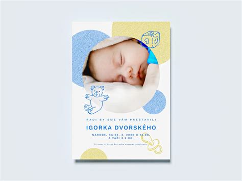 oznámenie o narodení dieťaťa