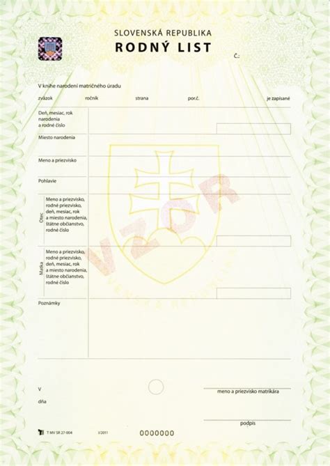 rodný list dieťaťa a občiansky preukaz