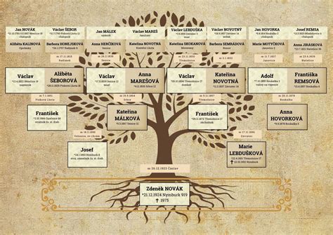 Rodinný strom s fotografiami