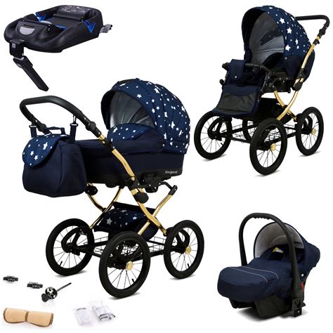 Ilustrácia troch častí kočíka: vanička, športová časť a autosedačka