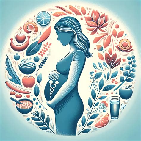 Ilustrácia tehotnej ženy s bolesťou hlavy