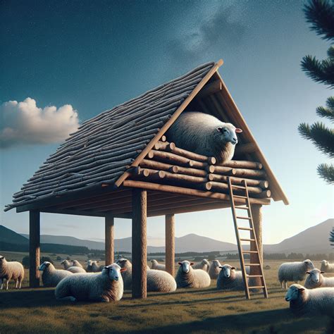 Schéma jednoduchého prístrešku pre ovce