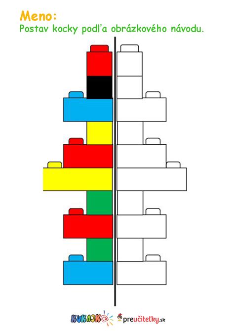 Dieťa stavia vežu z farebných kociek