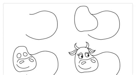 Krok za krokom kreslenie tváre kravy s fixkami