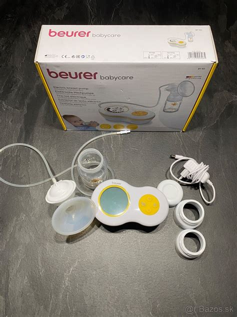 Diagram zobrazujúci jednotlivé časti odsávačky mlieka Beurer BY40