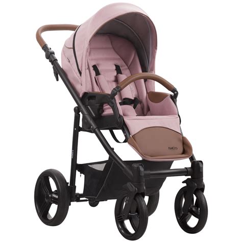 ružový športový kočík pre bábiky s úložným priestorom