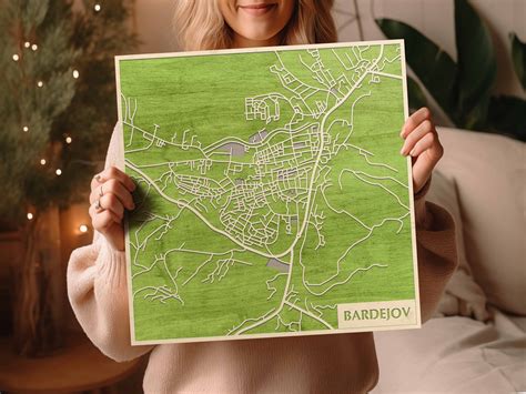 Mapa mesta Bardejov s vyznačenými lokalitami predškolských zariadení