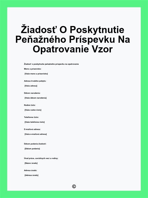 Schematické znázornenie postupu pri žiadosti o peňažný príspevok