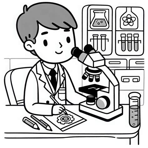 Embryológ pracuje v laboratóriu s mikroskopom