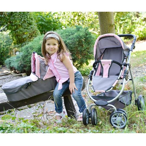 Detail kočíka pre bábiky Knorrtoys COCO Rockstar s vaničkou