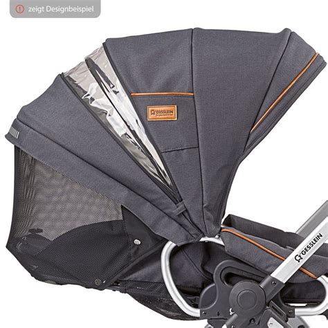 Detail prednej časti striešky Gesslein F6 Air+ s integrovanou moskytierou