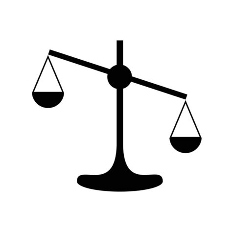 Ikona váhy symbolizujúca spravodlivosť a právo