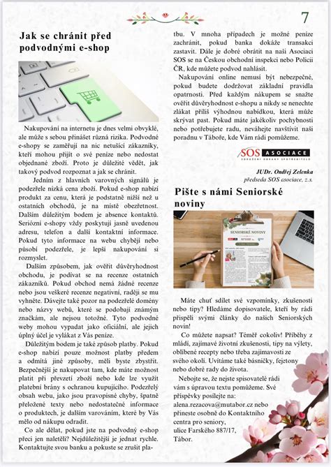 príklad použitia rámikov v novinách