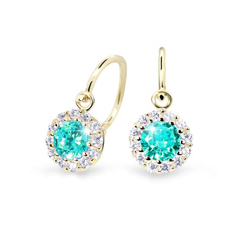 zlaté detské náušnice rôzne farby