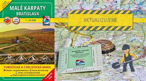 Mapa Malých Karpát s vyznačenými vrcholmi OTO 24