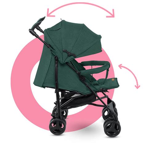 Ilustrácia nastavenia operadla a opierky nôh kočíka Chicco