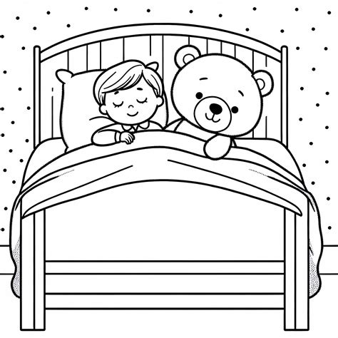 dieťa v posteli vyfarbuje