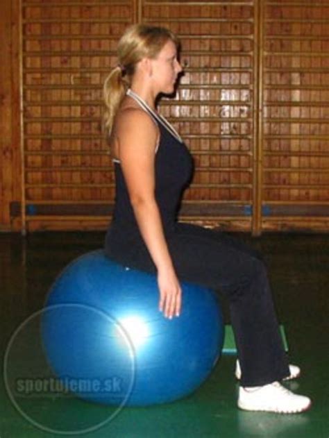 Ilustrácia správneho sedu na fitlopte