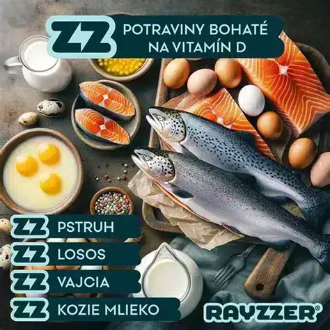 Obrázok rôznych potravín bohatých na vitamín D