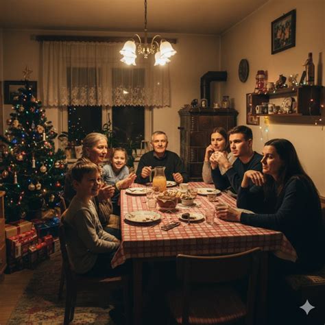 Rodina stolujúca spoločne pri upravenom stole
