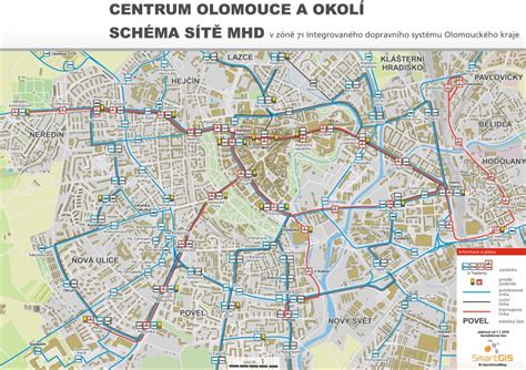 Mapa s vyznačenými zastávkami MHD a reštauráciami v okolí