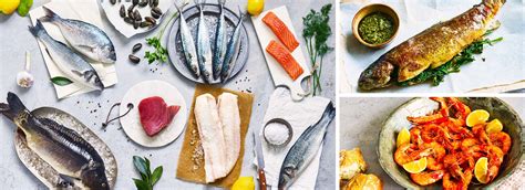 Rôzne druhy rýb a morské plody